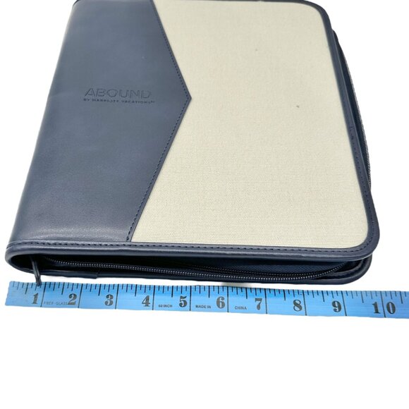 Abound By Marriott Vacations Navy Cream Travel Organizer Binder Zipper Closure - Picture 8 of 8